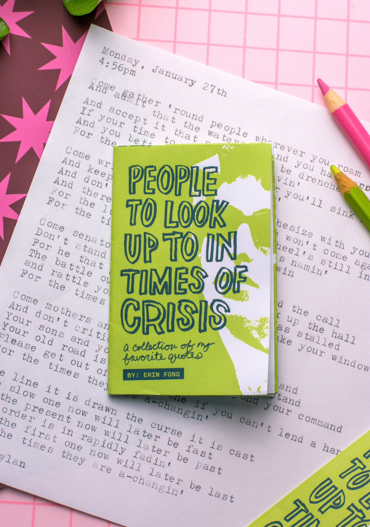 People To Look Up To In Times of Crisis Mini Zine