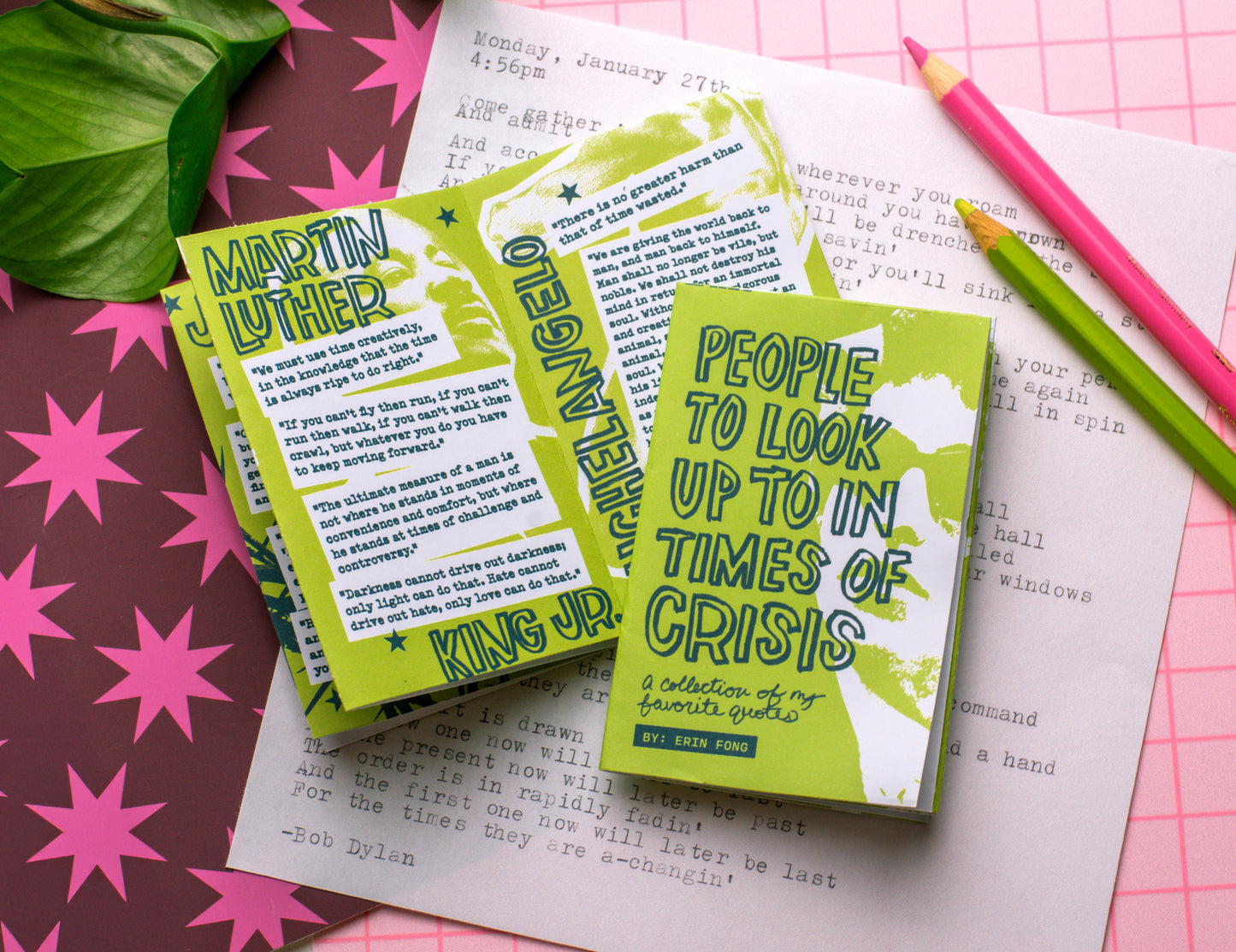 People To Look Up To In Times of Crisis Mini Zine