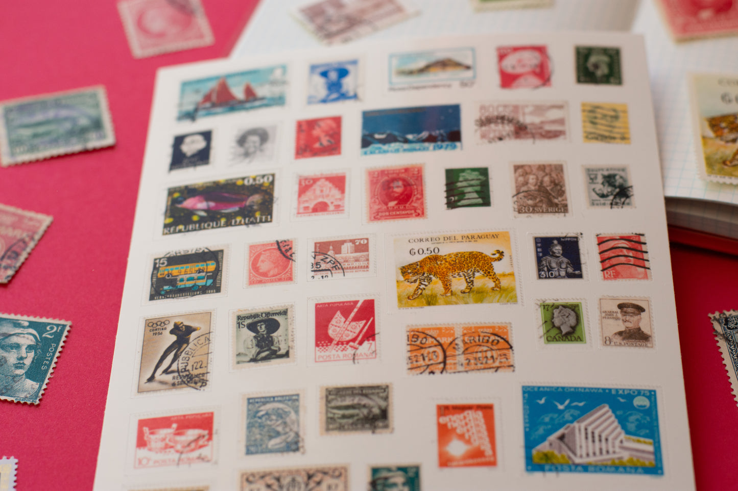 Mini Vintage Stamps Sticker Sheet