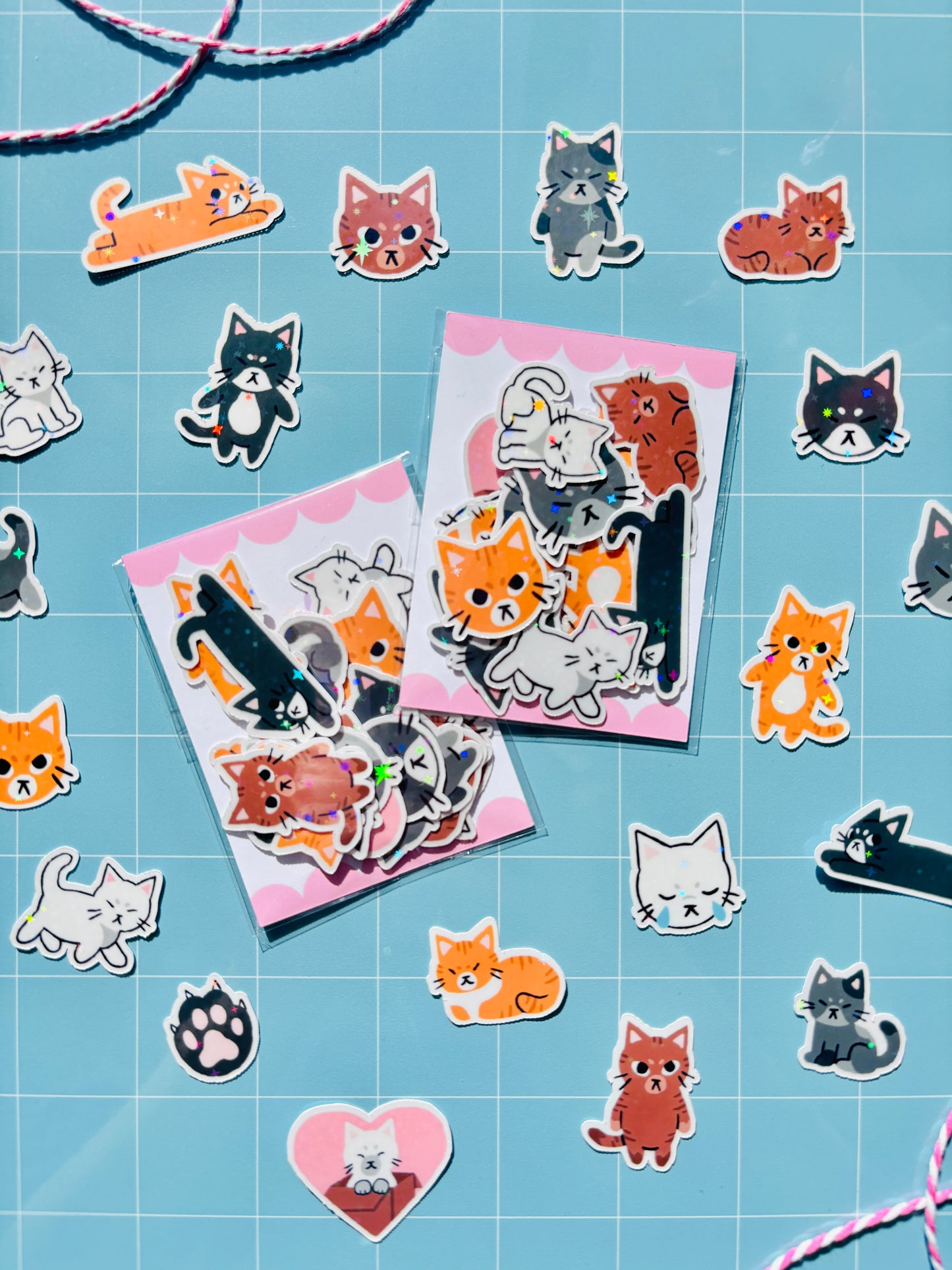 Mini Holographic Kitties Sticker Pack