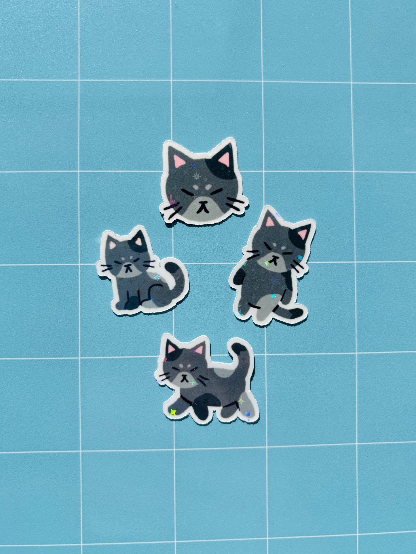 Mini Holographic Kitties Sticker Pack