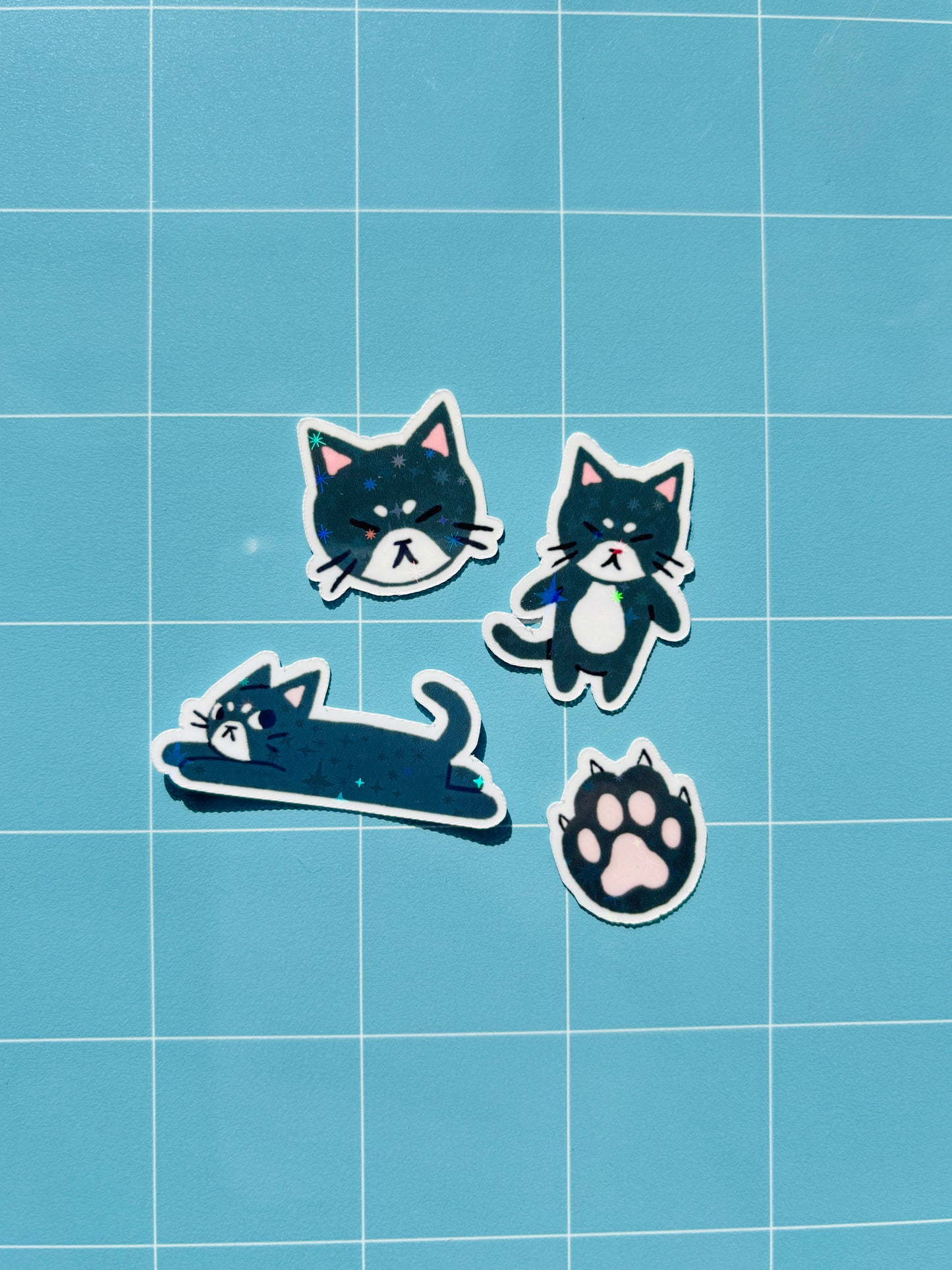 Mini Holographic Kitties Sticker Pack