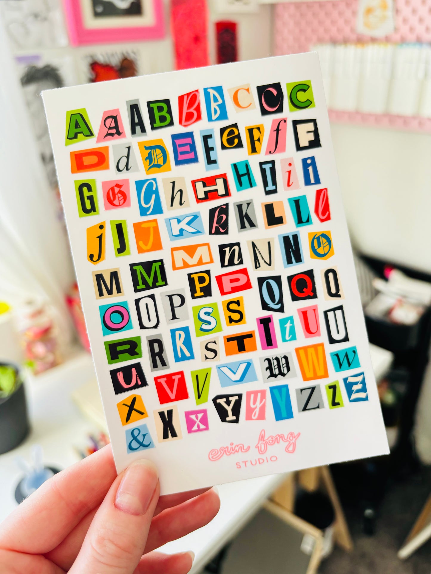 Ransom Note Letters Deco Sticker Sheet