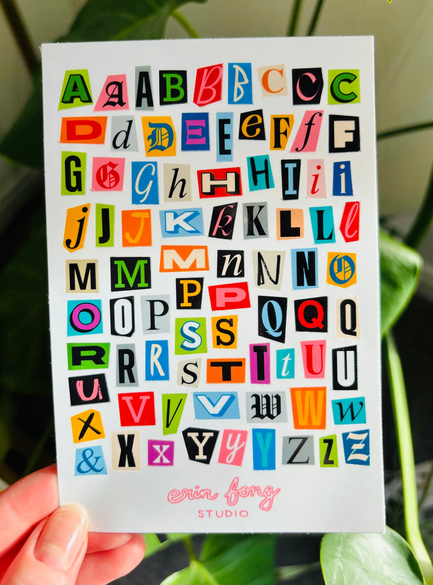 Ransom Note Letters Deco Sticker Sheet