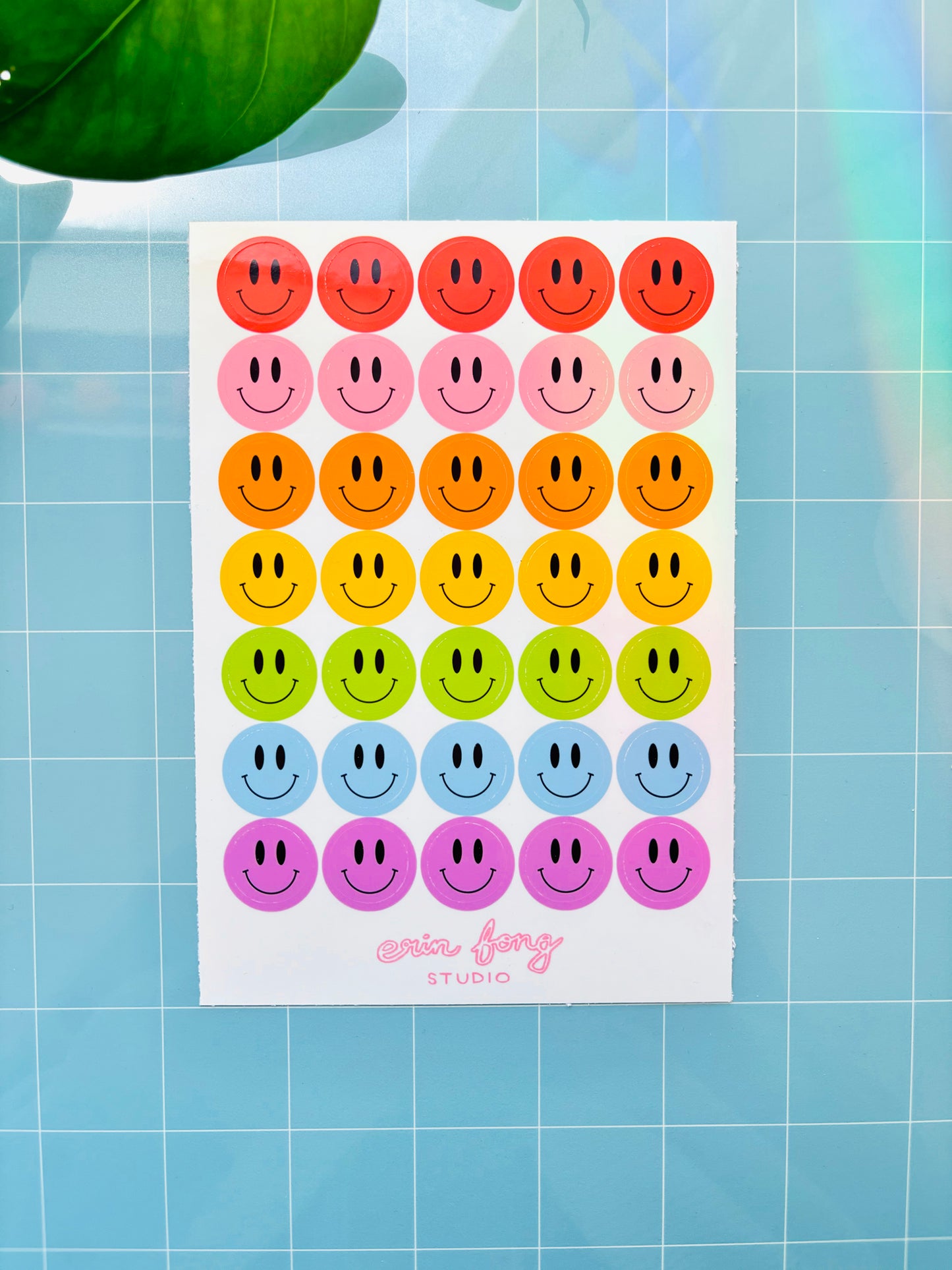 Rainbow Smiley Sticker Sheets