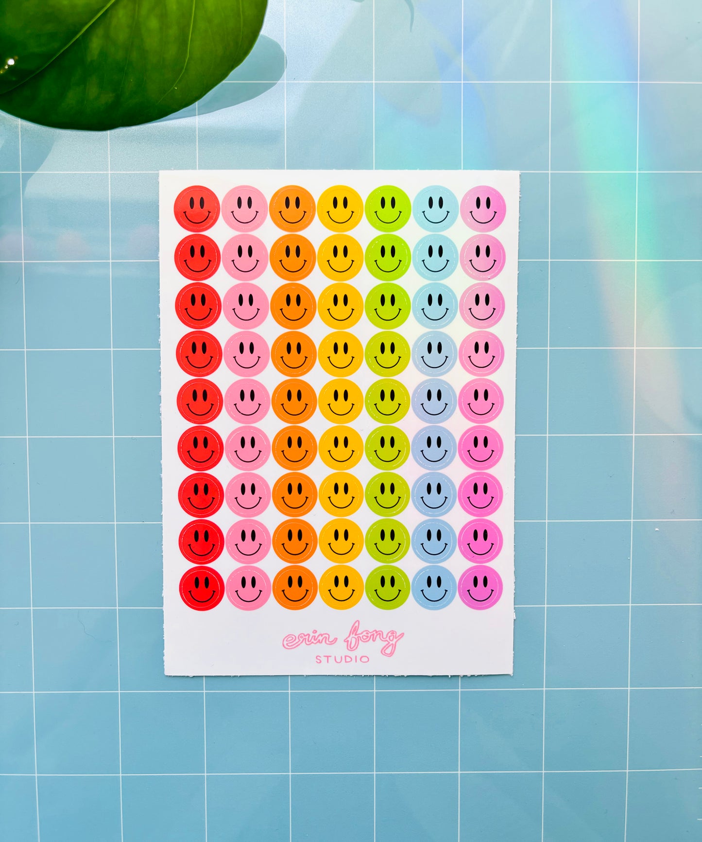 Rainbow Smiley Sticker Sheets