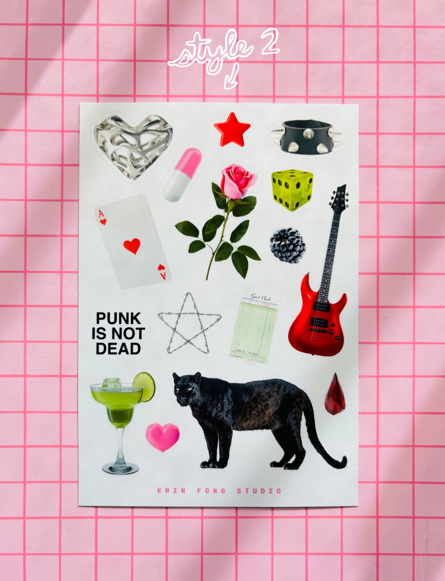 Emo PNG Scrapbooking Sticker Sheet