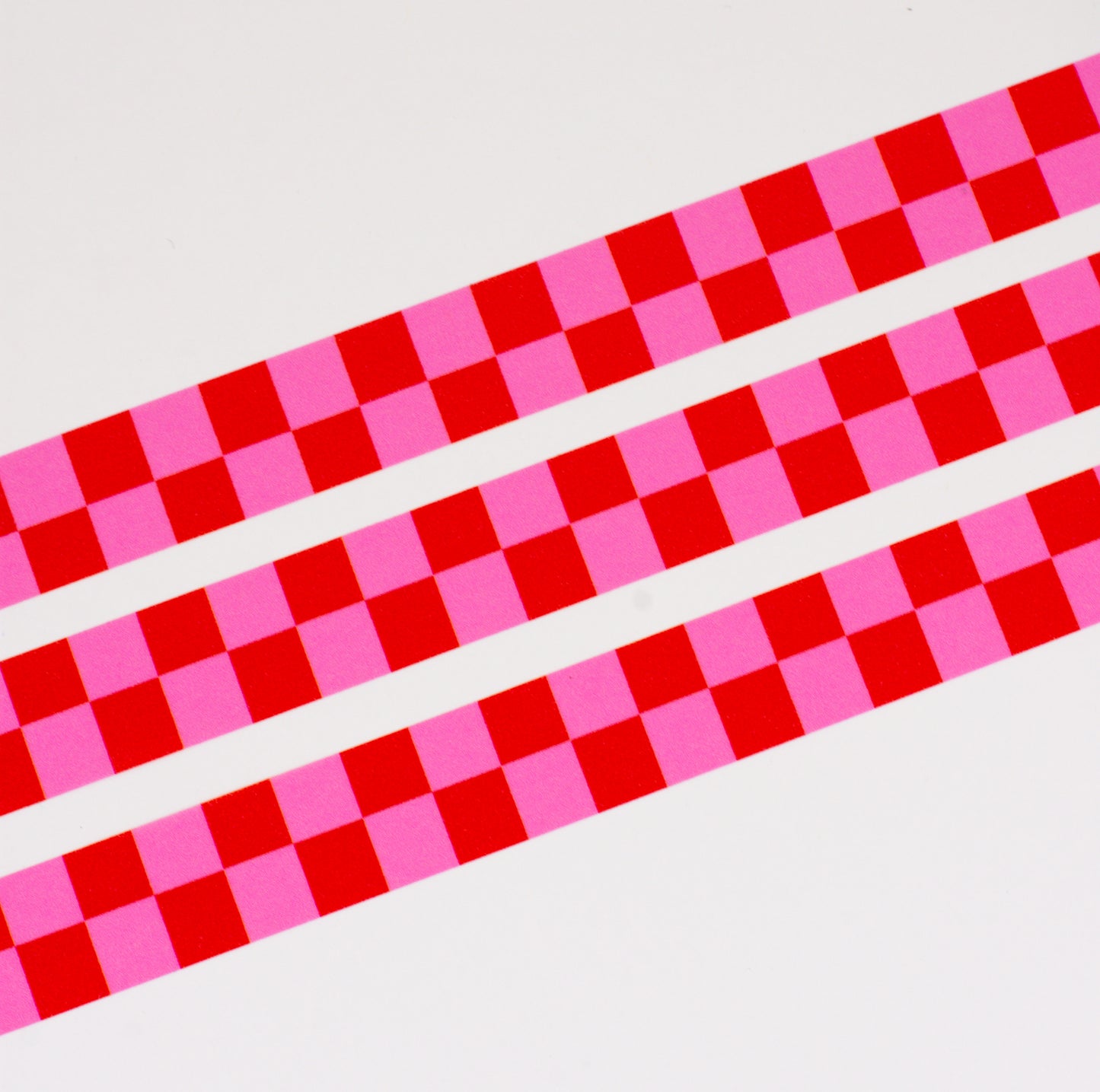 B-GRADE Pink & Red Checkered Washi Tape