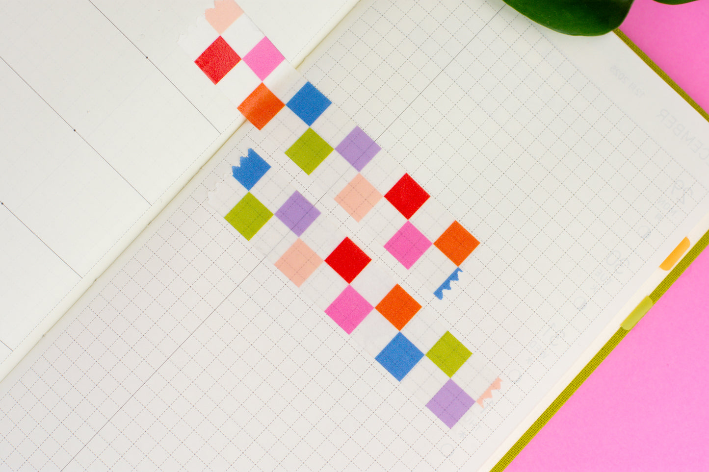 Rainbow Checkered Washi Tape