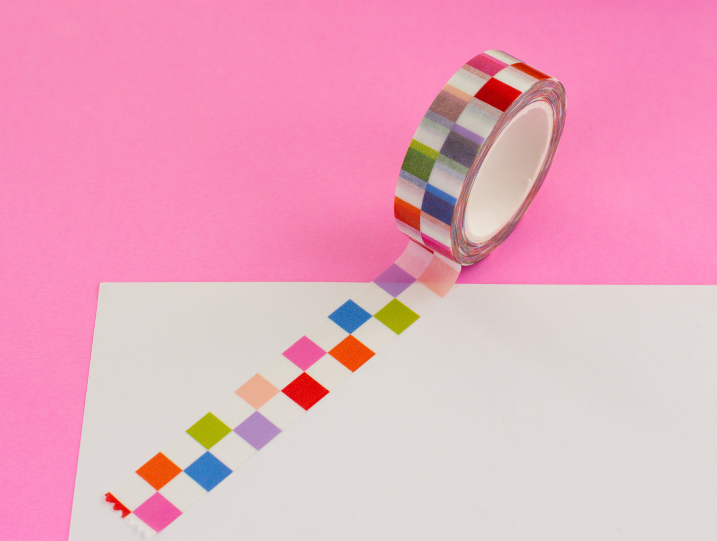 Rainbow Checkered Washi Tape