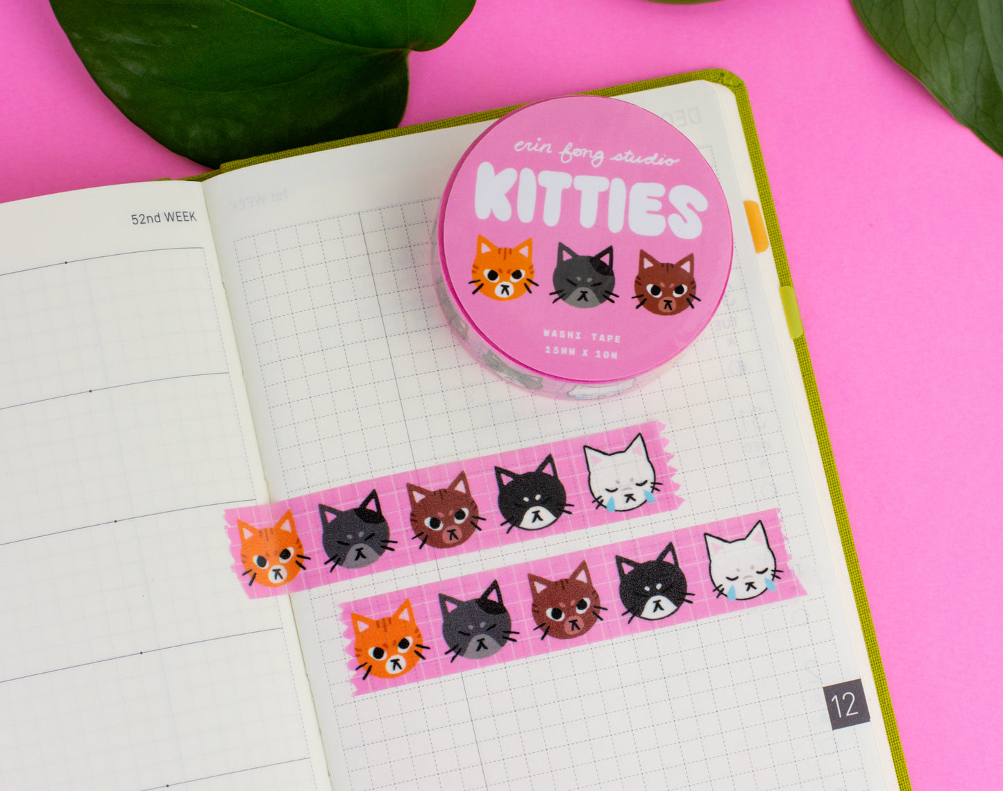 Kitty Faces Washi Tape