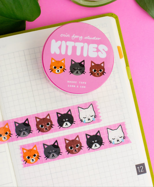 Kitty Faces Washi Tape