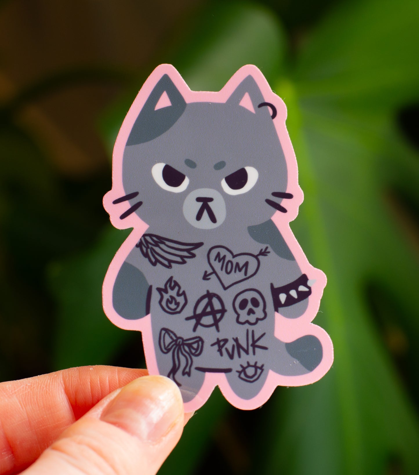 Tattooed Cat Sticker