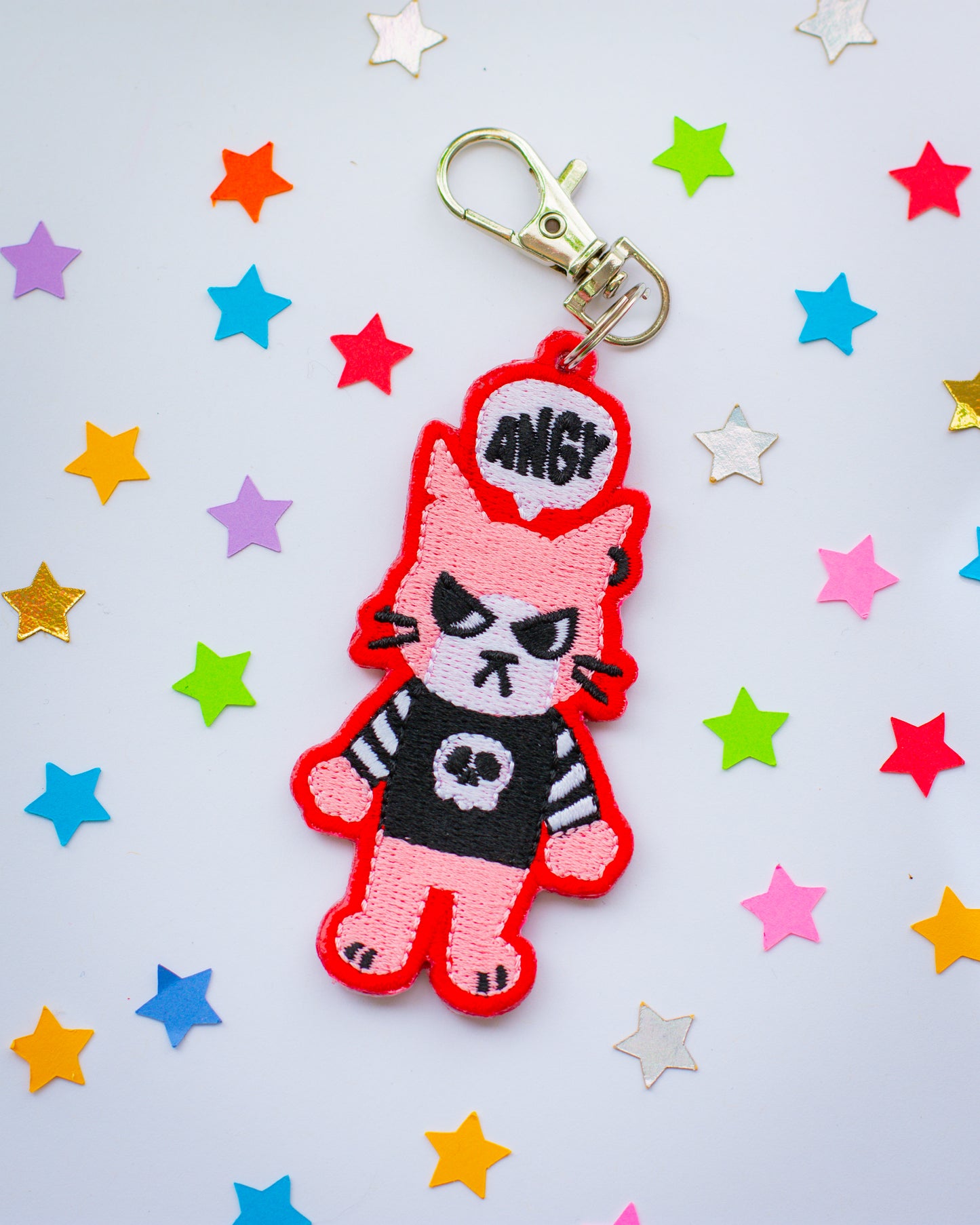 Angy Cat Keychain