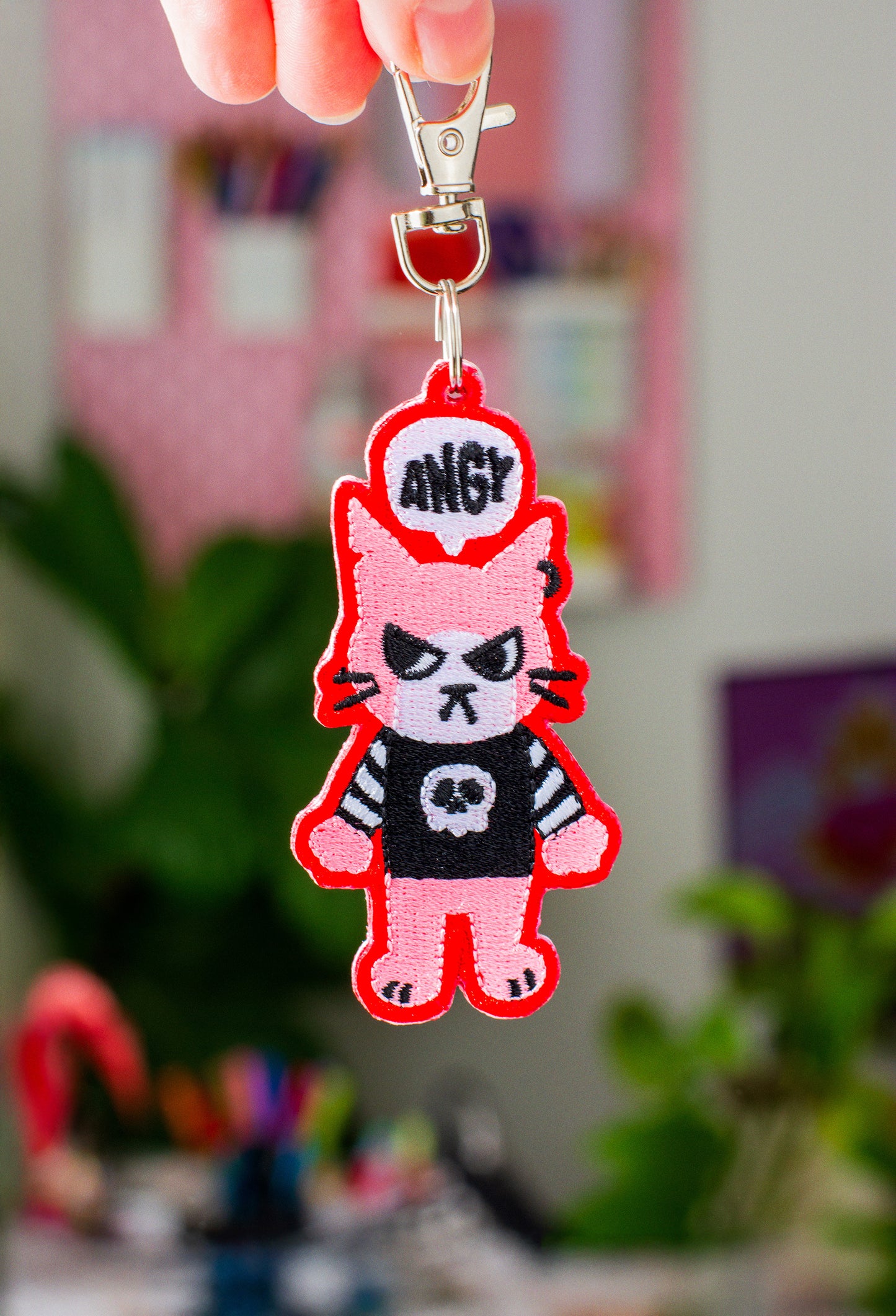 Angy Cat Keychain