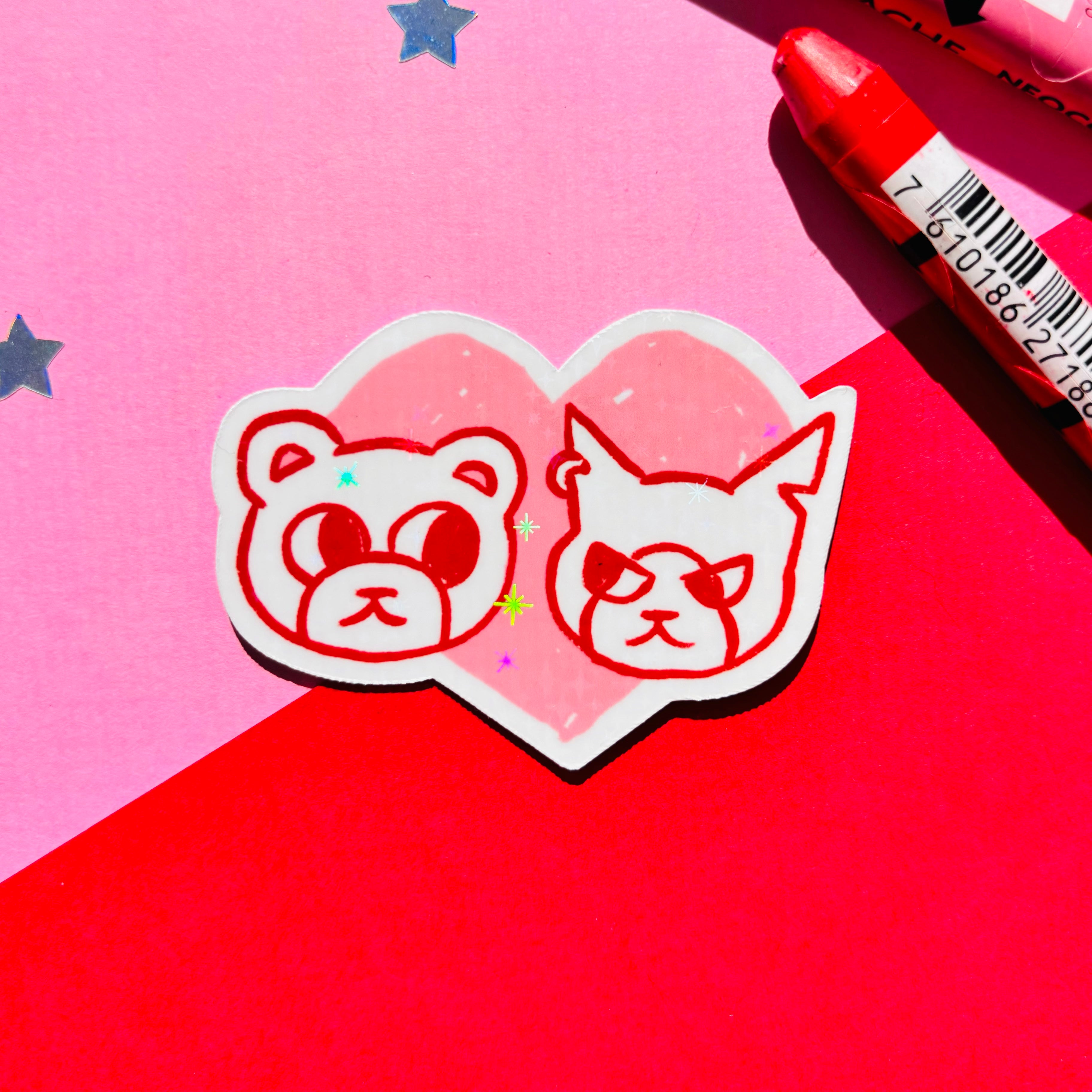 Two Time Sticker Two Best Friends Holographic Sticker – Erin Fong Studio