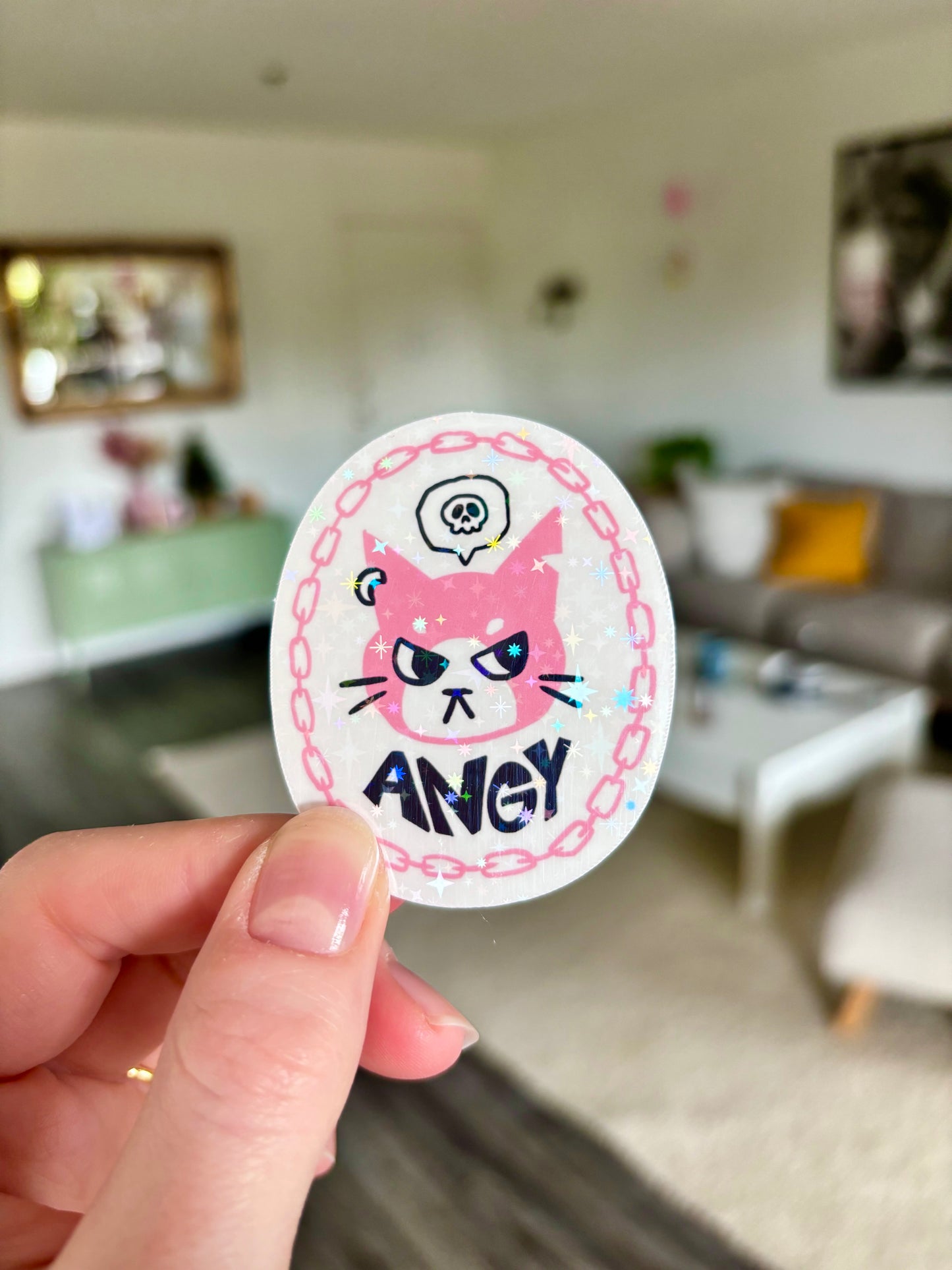 Angy Emo Cat Sticker