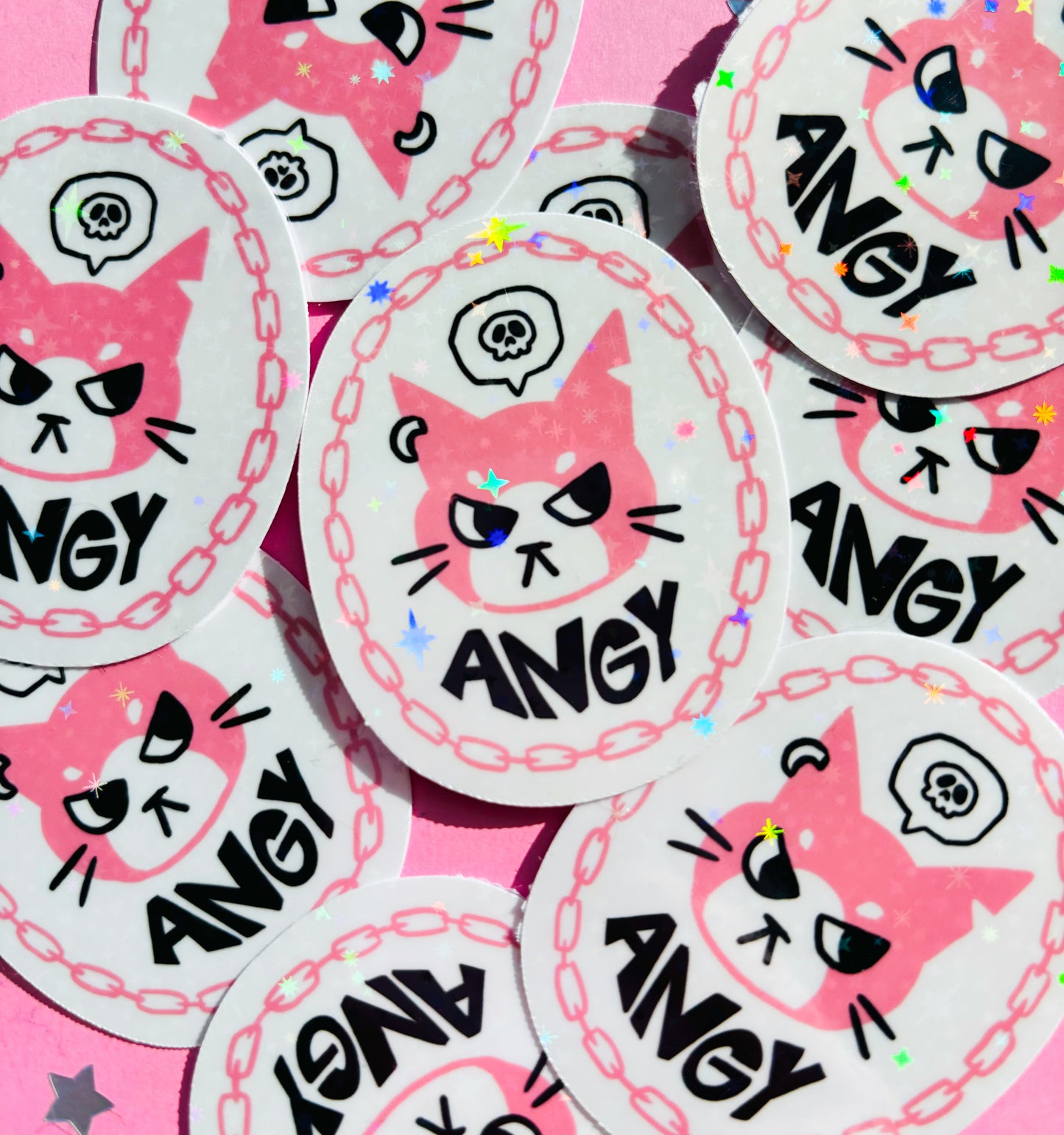 Angy Emo Cat Sticker