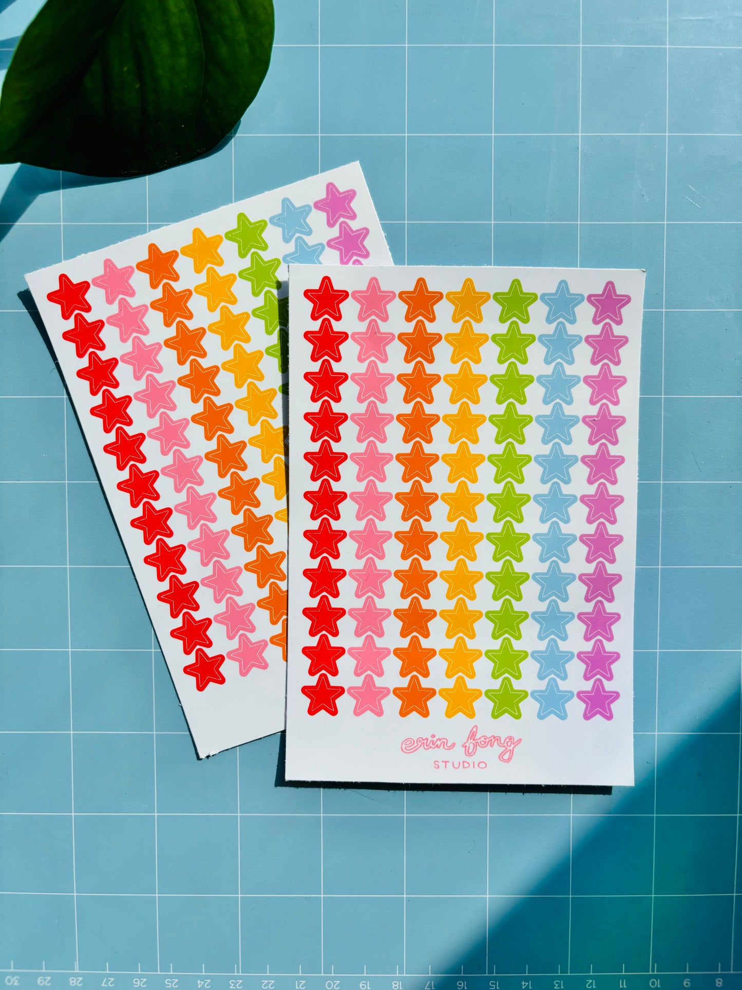 Rainbow Star Sticker Sheets