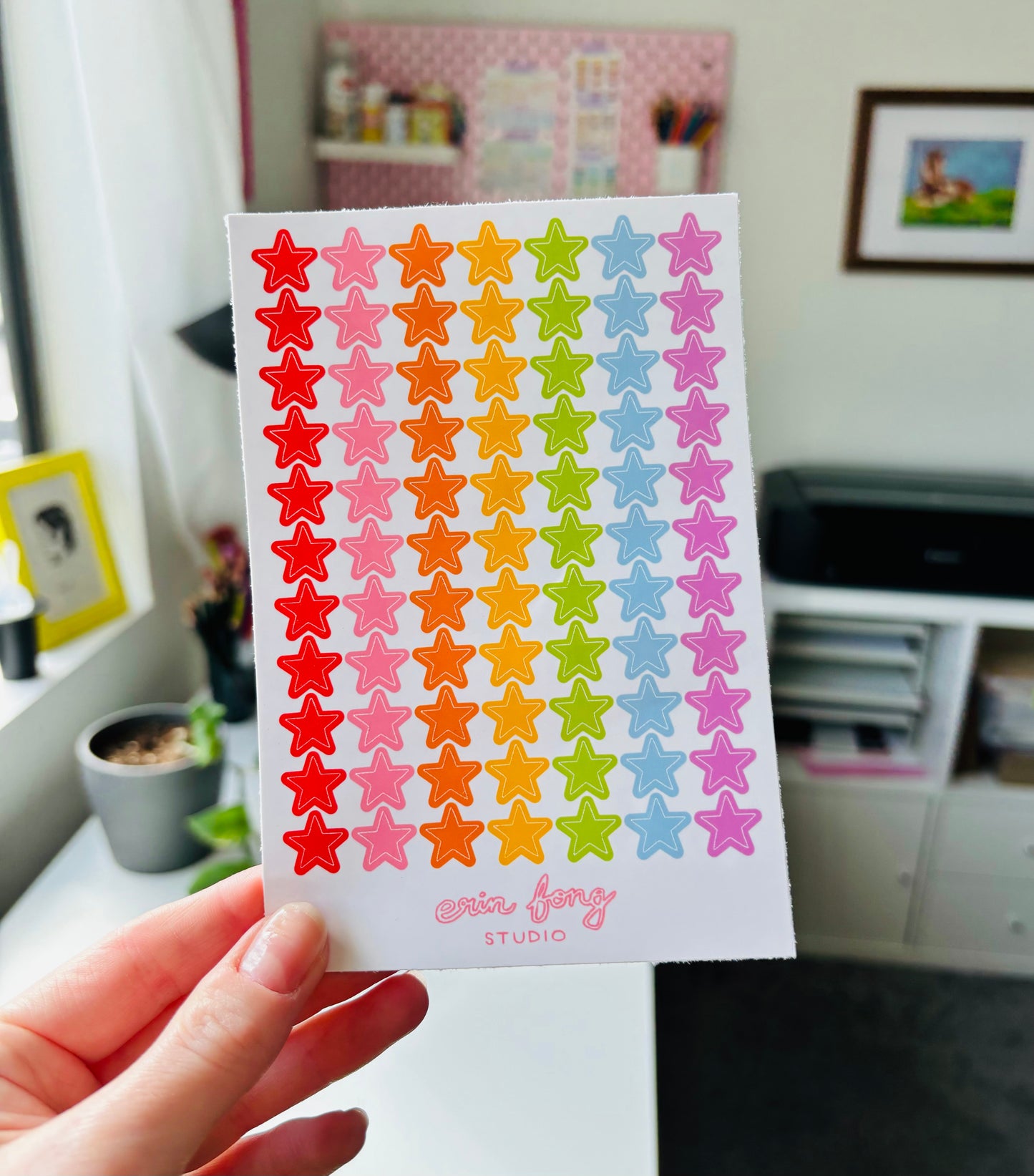 Rainbow Star Sticker Sheets