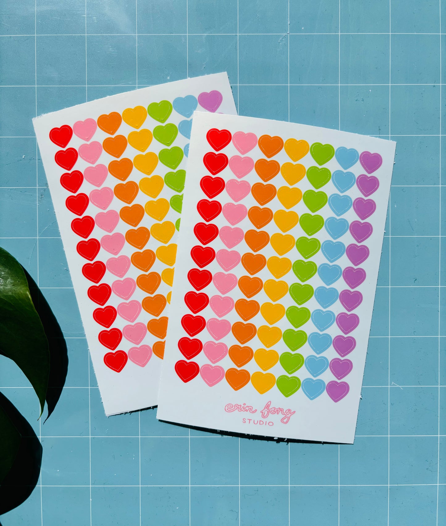 Rainbow Heart Sticker Sheets