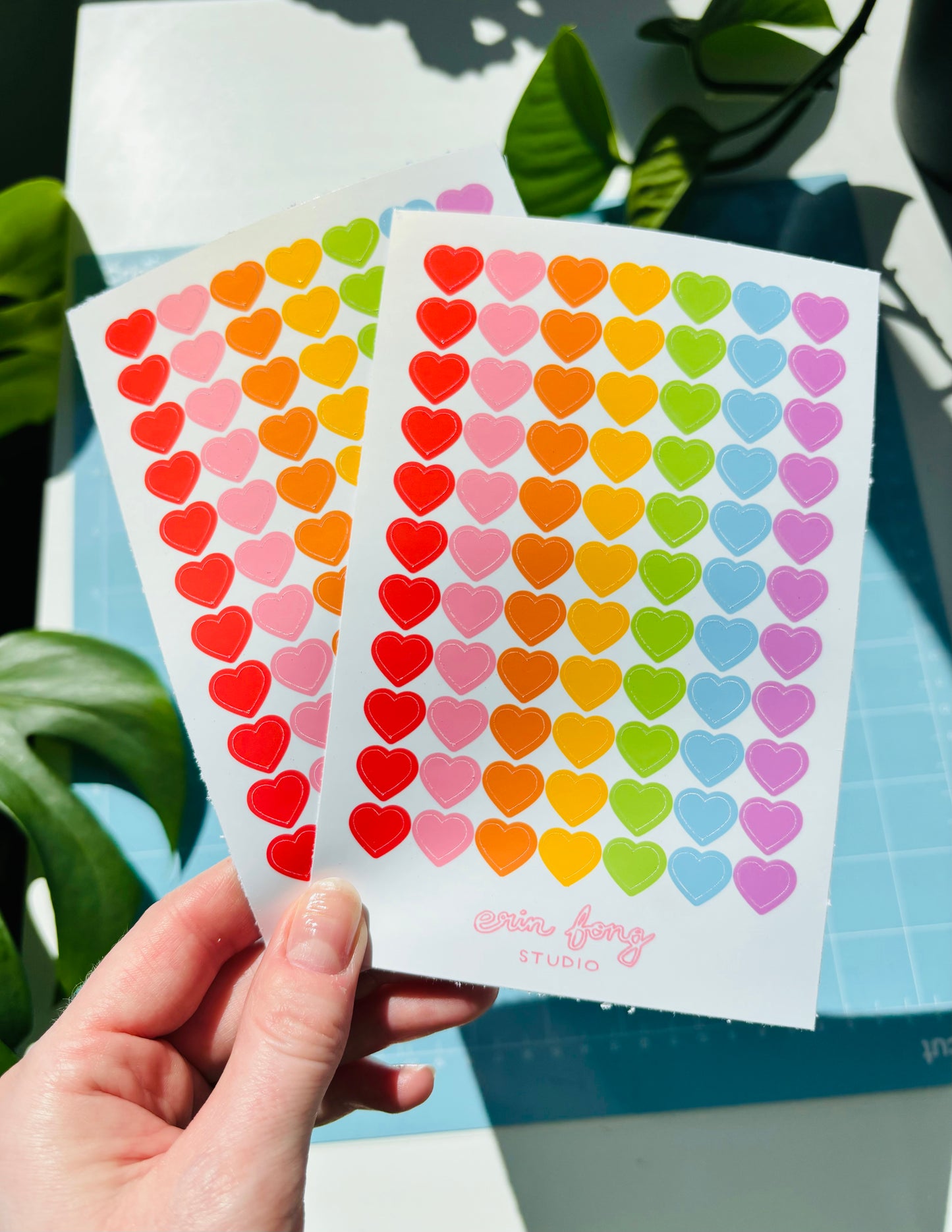 Rainbow Heart Sticker Sheets